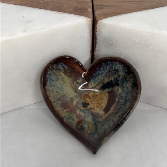 tater knob Other - Tater Knob Pottery and Farm Heart Trinket Tray with Earthy Tones lot M16